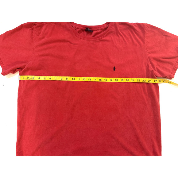 Vintage Y2K Polo Ralph Lauren Shirt Mens 2XL Red Crewneck Embroidered Pony Logo - Picture 4 of 6